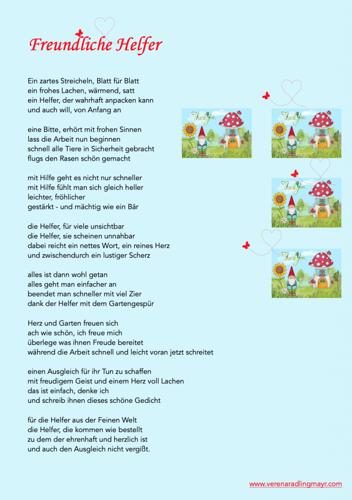 Freundliche Helfer Gedicht
Dr. Verena Radlingmayr
Imedis Bioresonanz für Kinder und Erwachsene